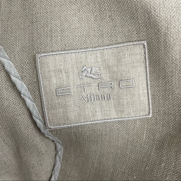 ETRO Linen Embroidered Military Style Jacket Crop 42 EU - Picture 10 of 10